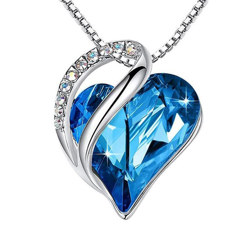 Sliver Heart Shaped Necklace Jewelry