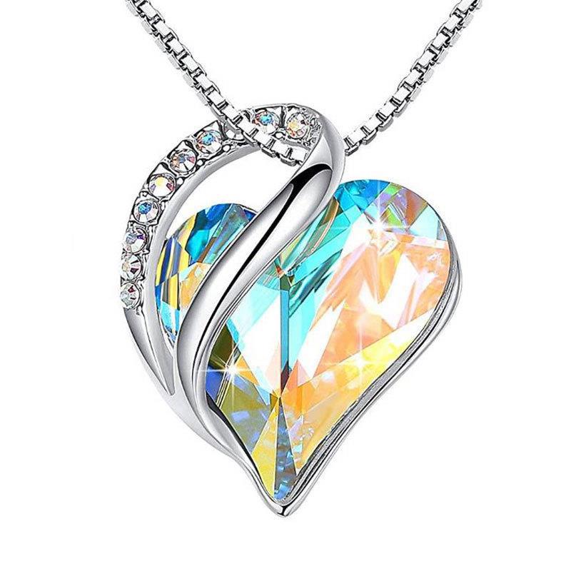 Sliver Heart Shaped Necklace Jewelry