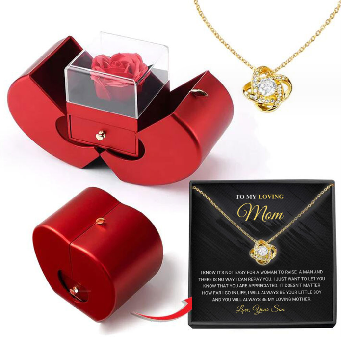 Jewelry Box Valentine's Gift Necklace Eternal Rose