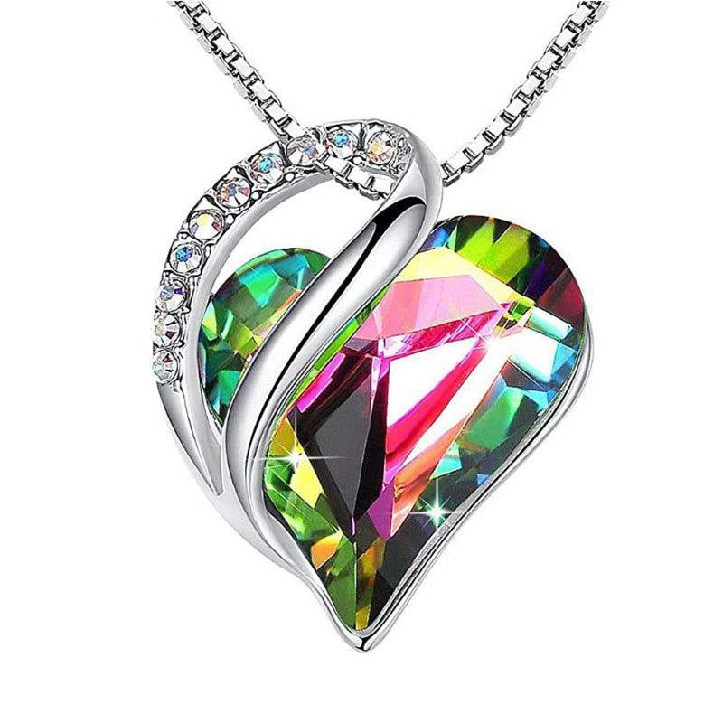 Sliver Heart Shaped Necklace Jewelry
