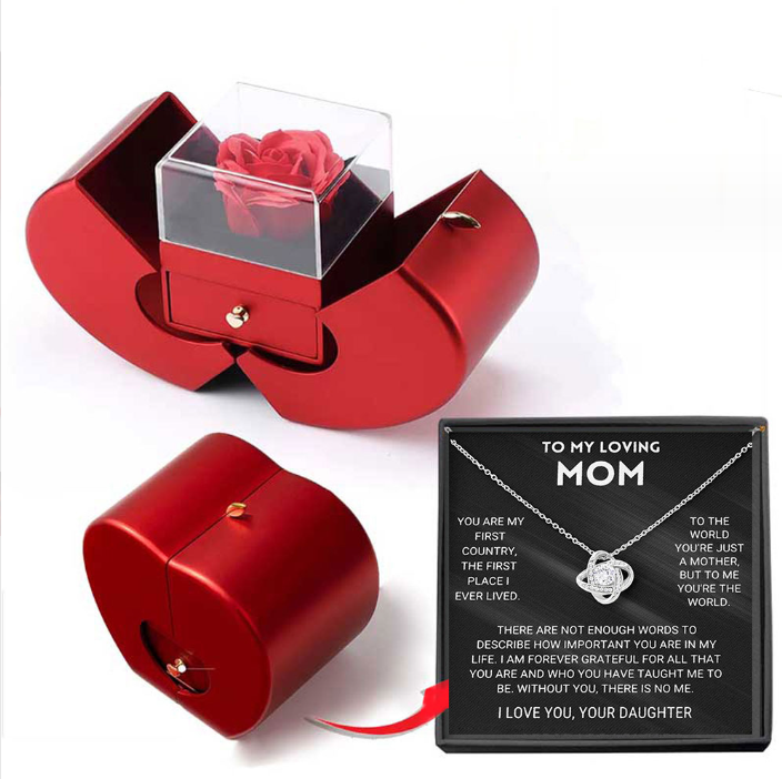 Jewelry Box Valentine's Gift Necklace Eternal Rose