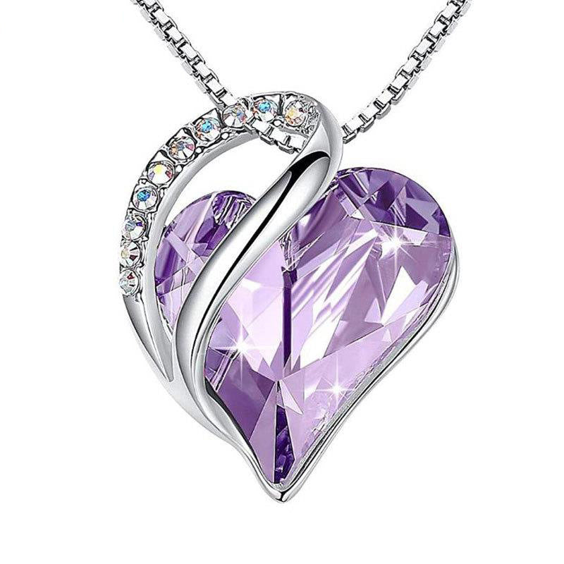 Sliver Heart Shaped Necklace Jewelry