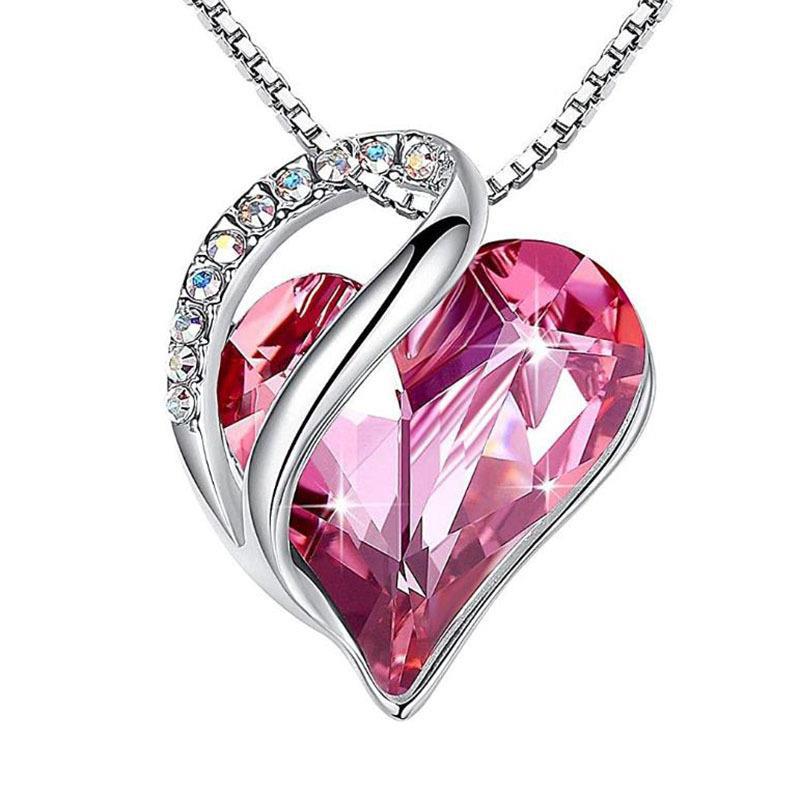 Sliver Heart Shaped Necklace Jewelry