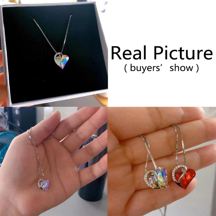 Sliver Heart Shaped Necklace Jewelry