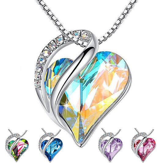 Sliver Heart Shaped Necklace Jewelry