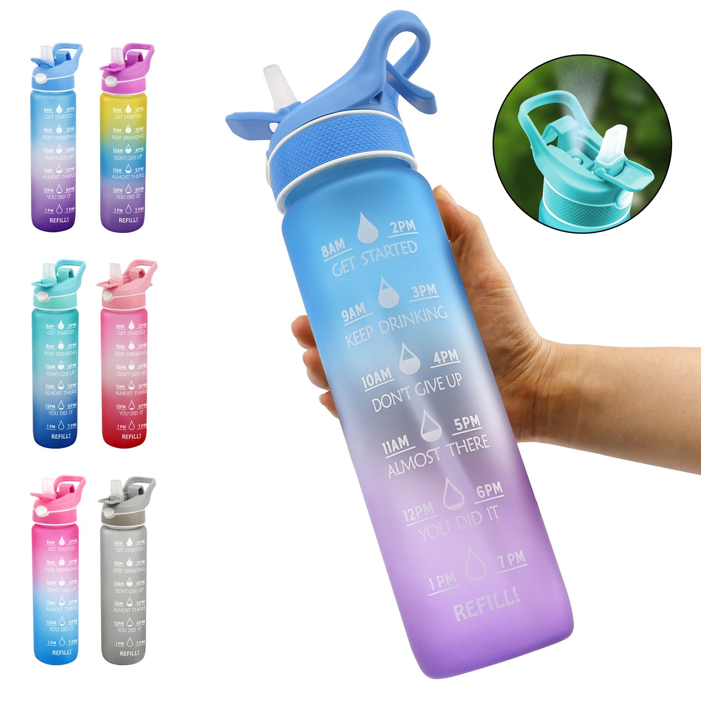 1L Spray Water Bottle