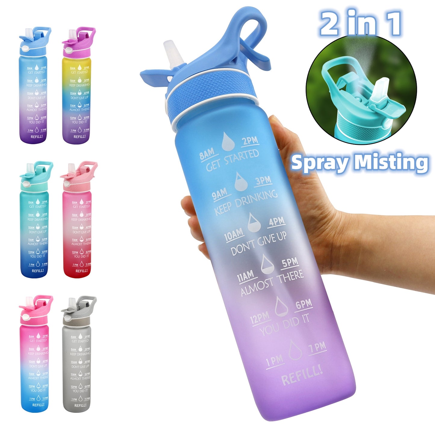 1L Spray Water Bottle