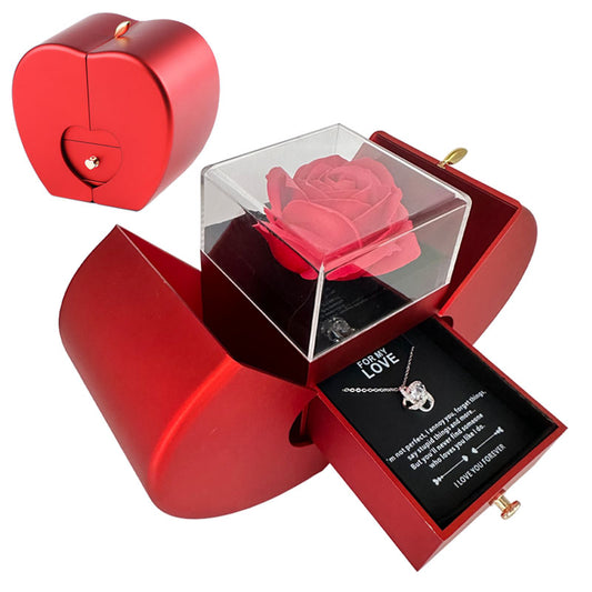 Jewelry Box Valentine's Gift Necklace Eternal Rose
